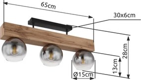 Globo 15656-3D - Plafoniera MOITAS 3xE27/40W/230V