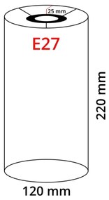 Eglo 32498 - Paralume universale TUNJA E27 diametro 12 cm bianco