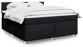 Giroletto A Molle Con Materasso Nero 180x200 Cm İn Tessuto /