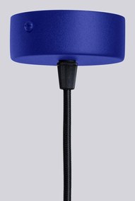 Lampadario blu con paralume in vetro Orbital – Sollux