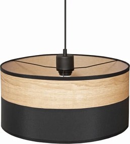 Lampadario a cavo ALBA 1xE27/15W/230V Ø 40 cm nero/marrone