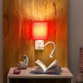 Brilagi - Applique a LED NUBILA 1xE27/25W/230V + LED/3W bianco/rosa