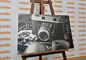Stampa su tela – Fotocamera antica in bianco e nero