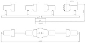 Globo 57917-4N - Faretto  MASON 4xGU10/25W/230V nero/argento