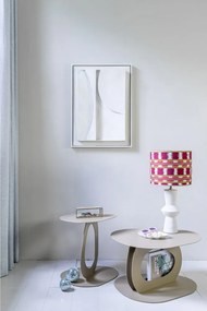 Tavolino da salotto beige in metallo 55x66 cm Tonda – Spinder Design