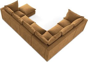 Divano angolare color terracotta (con penisola a sinistra/a U) Manao – Makamii