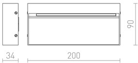 RED - Design Rendl-R12547- Applique LED da esterno AQILA LED/6W/230V IP54