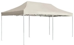 Gazebo Professionale Pieghevole in Alluminio 6x3 m Crema