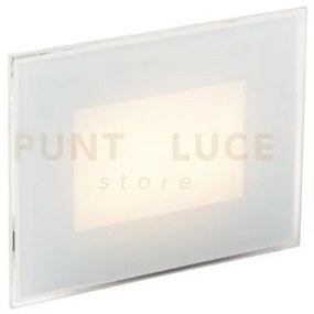 Incasso led slab bianco in alluminio e vetro 3w 440lm cct ip65 8,5x...