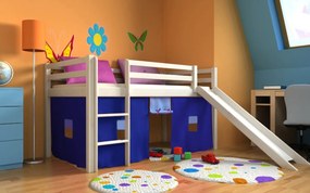 Letto soppalco bambini Ourbaby Modo con scivolo - bianco - bianca elevato letto