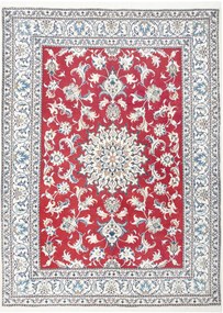 Nain Tappeto persiano 150x200 Rosso (Iran) Annodato A Mano