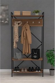 Mobile ingresso industrial Navis noce con appendiabiti e rastrelliera