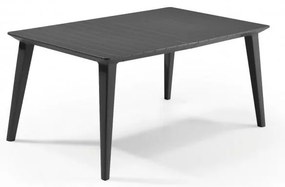 Tavolo da pranzo per giardino Lima KETER struttura e superficie in resina antracite per 6 persone 157x98cm