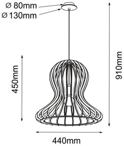 Amplex 5017 - Lampada a sospensione su cavo OCTO 1xE27/20W/230V beige