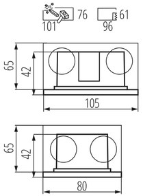 Kanlux 33694 - LED Lampada da incasso GLASI LED/3W/230V 4000K IP44 nero