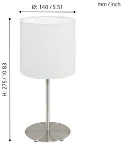 Eglo 95725- Lampada da tavolo PASTERI 1xE14/40W/230V