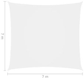 Parasole a Vela in Tela Oxford Quadrata 7x7 m Bianco