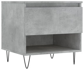 Tavolino da salotto grigio cemento 50x46x50cm legno multistrato