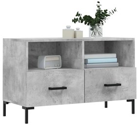 Mobile per tv grigio cemento 80x36x50 cm legno multistrato