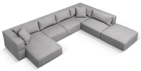 Divano a U angolare grigio chiaro, angolo destro Esther - Milo Casa