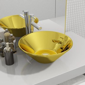 Lavandino 42x14 Cm İn Ceramica Oro /