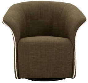 Poltrona Girevole Siena Verde Cm 83,5X66X80 Elegante