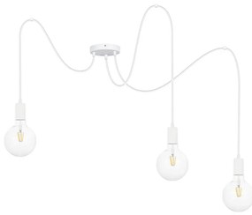 Lampadario a sospensione con filo MIROS 3xE27/60W/230V ragno bianco