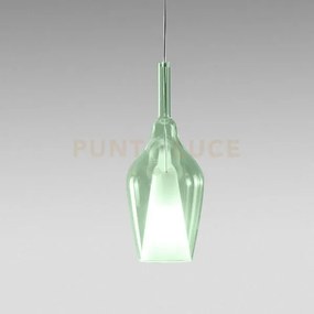 Ofelia s/12 - vetro verde trasparente e portalampada bianco 1 luce ...