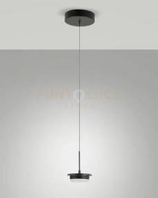 3805-41-101 montatura tonda nera completa a led cct 2700k - 3000k -...