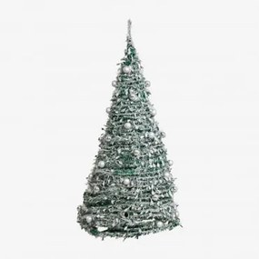 Taimy Albero Di Natale Pieghevole Con Luci A Led Grigio Argento & ↑180 - Sklum