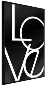 Poster  Simply Love  Cornice Quadri Cornice nera, Larghezza x Altezza Home decor 20x30