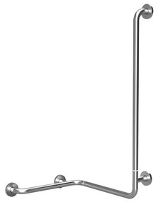 Maniglione per doccia 66x118 cm in acciaio inox, finitura argento