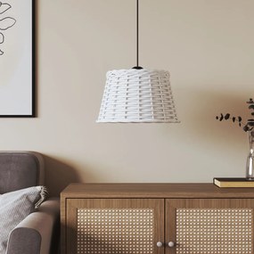 Paralume Da Soffitto Bianco Ø38x23 Cm İn Vimini /