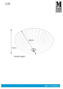 Markslöjd 107759 - Plafoniera CUT 3xE14/40W/230V diametro 43 cm