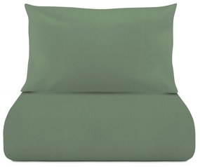 Parure copripiumino singolo verde Jersey melange