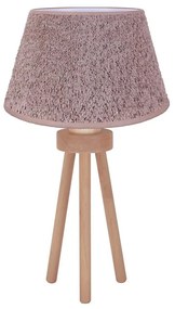 Duolla - Lampada da tavolo BOUCLE 1xE27/15W/230V diametro 28 cm marrone/legno