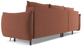 Divano angolare rosa (con penisola a sinistra) Malie – Makamii