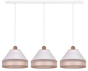 Duolla - Lampadario a sospensione con filo AVIGNON 3xE27/15W/230V bianco/beige