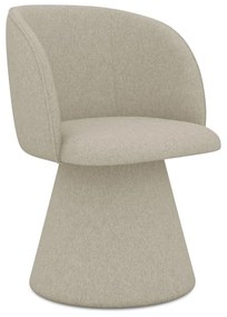 Sedia da pranzo beige in imbottito Maia – Makamii