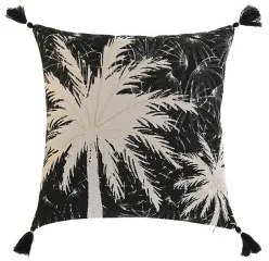 Cuscino Home ESPRIT Nero Boho Palma 45 x 5 x 45 cm