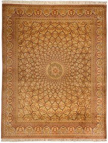 Cashmere Silk Tappeto 200 x 260 Beige (Indian) Annodato A Mano