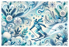 Quadro su tela – Scialpinista invernale