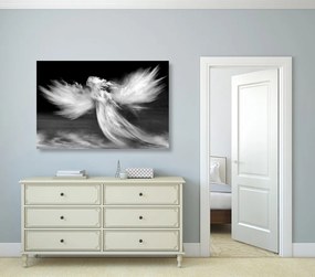 Quadro su tela – Aspetto dell'angelo tra le nuvole in bianco e nero