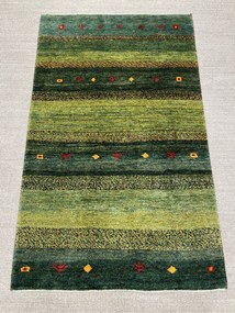 Gabbeh Tappeto persiano 100x160 Verde (Iran) Annodato A Mano
