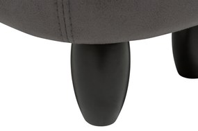 Pouf in tessuto similpelle grigio scuro RHINO Beliani