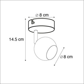 Faretto rotondo retrò in ottone - Gissi