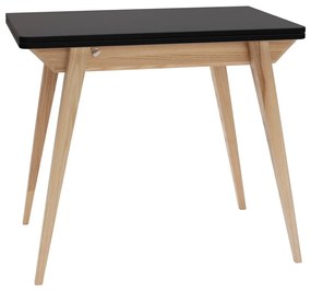 Tavolo da pranzo con piano nero allungabile con estensione 65x90 cm Envelope – Ragaba