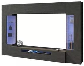 Parete Attrezzata New Egypt – Antracite Opaco, 100% Made in Italy