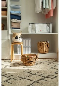 Cesto portagiochi da bambini in seagrass bianco e naturale ø 25x24 cm Panda - Compactor