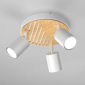 Faretto TERRA 3xGU10/8W/230V bianco/quercia